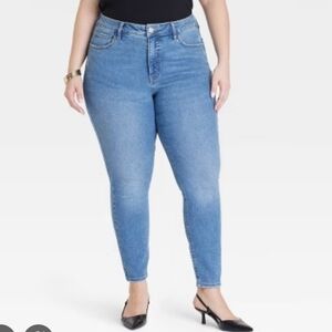 Ava & Viv Women's Skinny Jeans - Light Blue